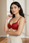 Zivame Push-Up Wired Medium Coverage T-Shirt Bra - Sundried Tomato — thumbnail 3